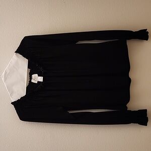 Ann Taylor Loft black blouse medium petite